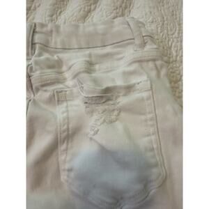 Vervet by Flying Monkey white distressed crop stretch fray hem jeans size 29